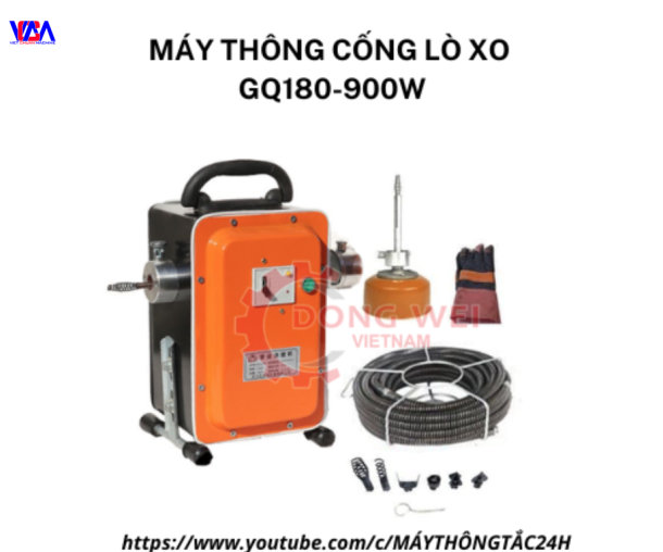 MÁY THÔNG CỐNG LÒ XO GQ180-900W
